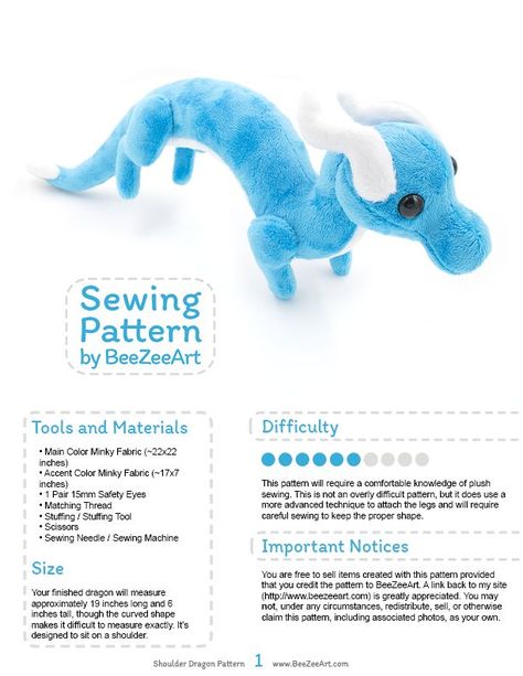 Dragon Plush Pattern Free, Felt Pokemon, Dragon Sewing Pattern, Dragon Sewing, Shoulder Dragon, Plushie Ideas, Stuffed Animal Pattern, Puppet Ideas, Pet Dragon