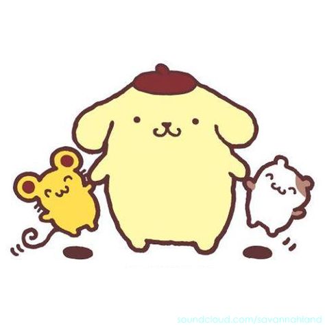 #pompompurin #kawaii #cute Muffin Pompompurin, Pompompurin Friends, Pompompurin And Muffin, Pompom Purin, Dog Character, Pom Pom Purin, Photos For Facebook, Charmmy Kitty, Greetings Quotes