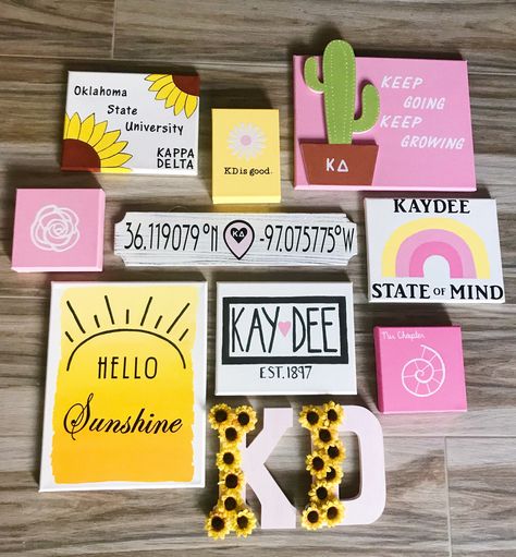 OSU Kappa Delta sorority canvas Kappa Delta Crafts, Big Little Crafts, Big Lil Gifts, Little Crafts, Big/little Baskets, Little Gifts Sorority, Big Little Canvas, Sorority Art, Kappa Delta Sorority