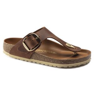 Gizeh Big Buckle Natural Leather Birkenstock Styles, Birkenstock Women, Outdoor Sandals, Calf Muscles, Birkenstock Madrid, Zermatt, Eva Longoria, Buckle Sandals, Reykjavik