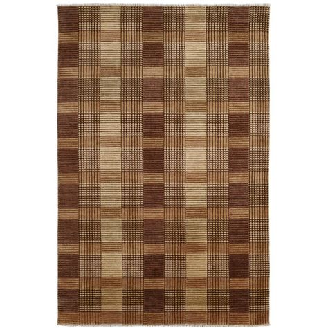 George Oliver Massengale Wool Brown Rug | Wayfair Plaid Rug, Dynamic Rugs, Dash And Albert Rugs, Charcoal Rug, Red Area Rug, Ivory Rug, Brown Area Rugs, Brown Rug, Contemporary Area Rugs