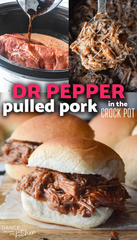 Dr Pepper Pulled Pork Crock Pot, Pork In The Crock Pot, Pulled Pork Crock Pot, Pork Crock Pot, Pulled Pork Crock, Dr Pepper Pulled Pork, Pork Crock, Crock Pot Pulled Pork Recipe, Pork Crockpot Recipes