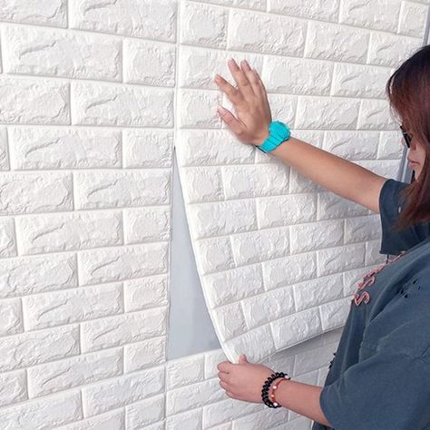 PRICES MAY VARY. 【Safe and Environmentally】The white brick foam is made of 3D brick foam wallpaper, no heavy harmful metals, high quality that ensure the safety of family 【Anti-Collision, Waterproof】The adhesive brick wall panels are 3D foam soft, anti-collision,waterproof,lightweight, durable, take care of your family from bruising 【Noise Reduction Effect】Self adhesive wallpaper is made of soft foam, it has better sound and noise reduction effect compared with wallpaper 【Widely Used】 These text Brick Wallpaper Peel And Stick, Wall Stickers Brick, Small Wall Stickers, 3d Brick Wall Panels, Square Tile Pattern, 3d Brick Wallpaper, Sticky Wallpaper, White Brick Wallpaper, Large Wall Stickers