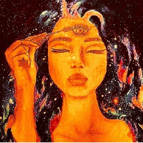 Her Eyes, Third Eye, A Woman, Stars, Art