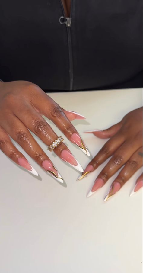 Xl Oval Nails, Long Oval French Tip Nails, Long Almond Nail Ideas, Xl Almond Nails, Long Almond French Tip Nails, Knotless Hairstyle, Long Almond Acrylic Nails, Nail Cam, Ballerina Acrylic Nails