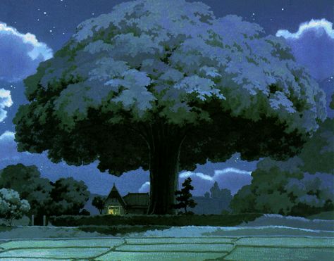 Camphor tree from My Neighbor Totoro Ghibli Scrapbook, Totoro Tree, Totoro Room, Totoro House, Nordic Fairy, Tiny Glade, Camphor Tree, Tree Clay, Green Washing