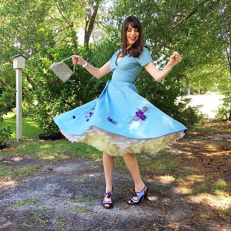 Twirling in my garden in a 1950's violet-embroidered Marjorie Montgomery dress of dreams from Downtown Designs on Jay, because I dress up for me. Twirling Drawing Reference, Person Twirling In Dress, Twirling Pose Reference Drawing, Spinning Dress Reference, Woman Spinning In Dress, Woman Twirling In Dress, Dress Twirl Reference, Twirling Dress Reference, Dress Spinning Reference