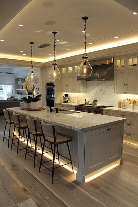 Lighting Layers, Beautiful Kitchen Cabinets, Elegant Kitchen Design, Kitchen Lighting Ideas, Dream Kitchens Design, Kitchen Outdoor, Rustic Bathrooms, Elegant Kitchens, Dream House Rooms