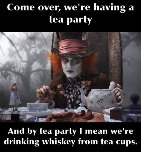 Bethany I Made Biscuits, Mad Hatter Day, Drinking Whiskey, Whiskey Cups, Alice In Wonderland Theme, Beautiful Coffee, Through The Looking Glass, Cartoon Jokes, American Heritage