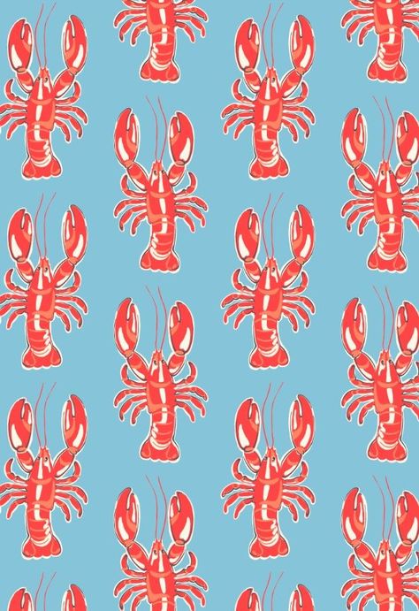 Lobster Kath Kidston, Lobster Illustration, Conversational Prints, Drawing Wallpaper, Phoebe Buffay, Background Wallpapers, Art Et Illustration, Iphone Background, Textures Patterns