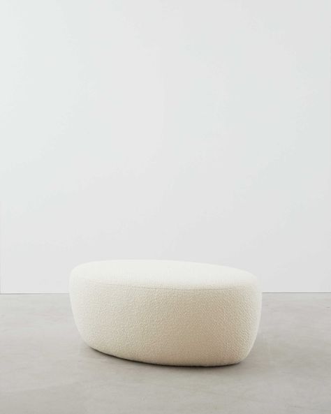 Oval Ottoman, Statement Furniture, Curved Sofa, Upholstered Ottoman, Furniture Maker, Fabric Wall, Upholstered Furniture, Cotton Velvet, Birch Plywood