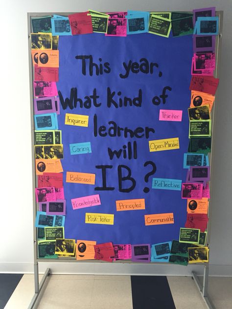 Form Tutor Display Board, Ib Classroom Decoration Ideas, Uls Unique Learning System Bulletin Board, Pyp Exhibition Display Ideas, Learner Profile Display, How Does Learning Happen Display Board, Ib Bulletin Board Ideas, Ib Bulletin Boards, Ib Learner Profile Posters