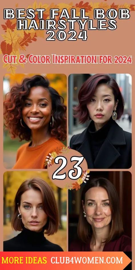 23 Top Fall Bob Hairstyles for 2024: Cuts, Colors & Trends Fall Bobs 2024, Hair Color For Bob Haircut, Baroque Bob 2024, Bob Hairstyles 2024 Trends, Latest Hair Color Trends 2024, Hair Trends Fall 2024, Bob 2024 Trends, Trending Hairstyles 2024, Fall Bob Hairstyles