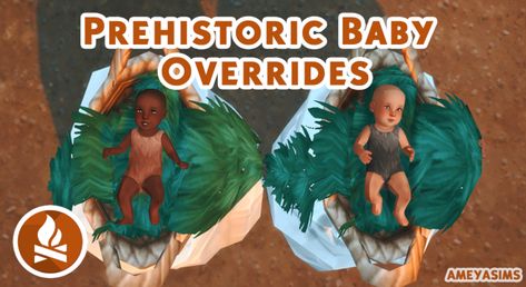 Prehistoric Baby Default OverridesSince the Nifty Knitting patch broke the prehistoric baby defaults I had, I decided to make my own! Now that baby skin + clothes are separated, you can download... Ts4 Medieval, Skin Clothes, Around The Sims 4, Sims 4 Decades Challenge, Sims Baby, Cc Sims4, Fantasy Furniture, 4 Characters, Sims 4 Mm Cc