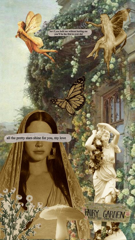 #moodboard #aesthetic #vintage #collage #cottage #lanadelrey #music Collage Party, Collage Board, Aesthetic Garden, Party Aesthetic, Moodboard Aesthetic, Vintage Collage, + Core + Aesthetic, Aesthetic Collage, Butterfly Garden