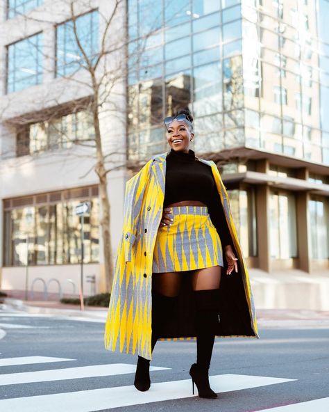 Coat And Skirt For Women, Beautiful Ankara Dresses, Ankara Suit, African Print Jacket, Style Collab, Coat And Skirt, African Print Kimono, Ankara Skirts, African Traditional Wear