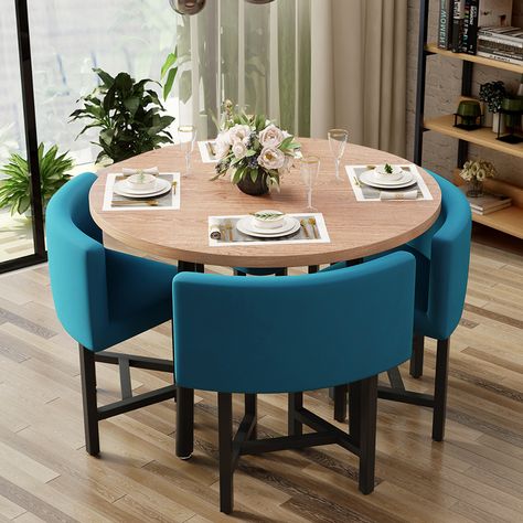 Metal Kitchen Chairs, Green Upholstered Chair, White Upholstered Chair, Blue Upholstered Chair, Small Dining Table Set, Compact Table, 4 Seater Dining Table, Round Dining Table Sets, Round Wood Dining Table