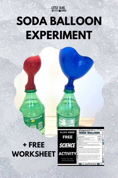 Combine some fun science and balloons with this easy to set up science experiment for kids. Can you blow up a balloon with soda? What happens when you add salt to soda? Grab a few simple ingredients from the kitchen and you have amazing chemistry for kids at your fingertips. Scientific Method For Kids, Earth Science Projects, Balloon Experiment, Kitchen Chemistry, Kitchen Science Experiments, Chemistry Activities, Chemistry For Kids, Science Experiment For Kids, Experiment For Kids