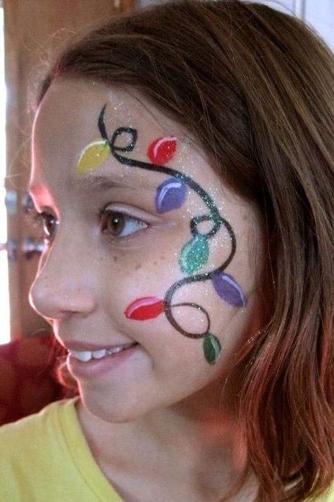 Cool Face Paint, Christmas Face Painting, Cheek Art, Face Paints, Face Painting Easy, Winter Face, Face Paint Makeup, Kids Face Paint, Tree Faces