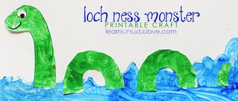 { Printable Loch Ness Monster Craft } Scottish Myths, Burns Night Crafts, Katie Morag, Burns Day, Monster Craft, Cultural Crafts, Monster Crafts, Summer Reading Program, Loch Ness Monster