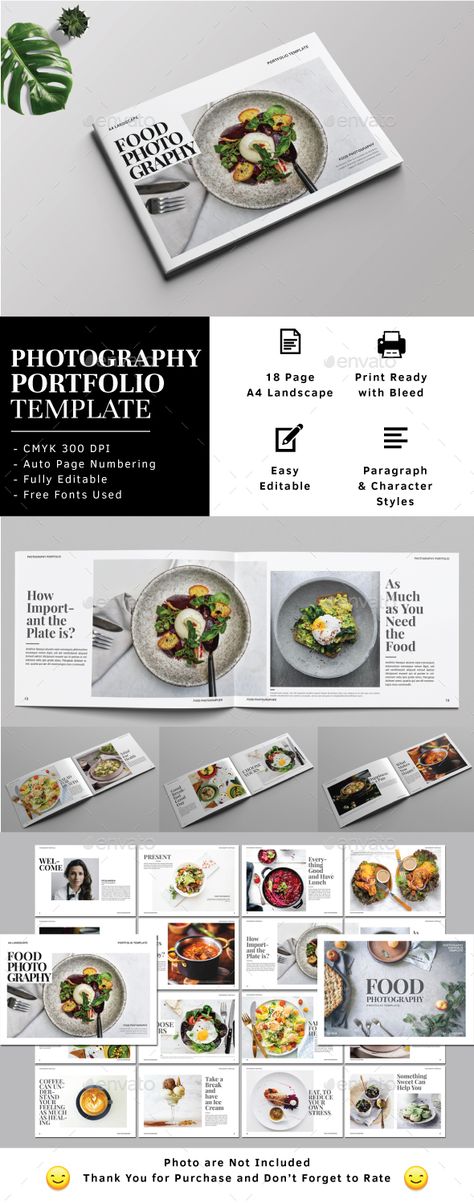 Food Photography Portfolio Photography Portfolio Book, Food Catalog, Catalog Design Layout, Photography Portfolio Template, Graphic Layout, Printed Portfolio, Style Character, Portfolio Design Layout, Portfolio Book