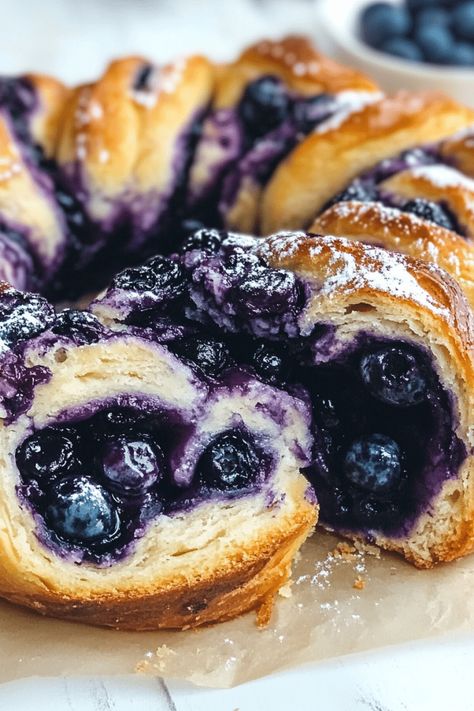 Cream Cheese Babka, Blueberry Babka, Braided Sweet Bread, Blueberry And Cream Cheese, Cheese Babka, Whipped Shortbread, Simple Sugar Syrup, Babka Recipe, Whipped Shortbread Cookies