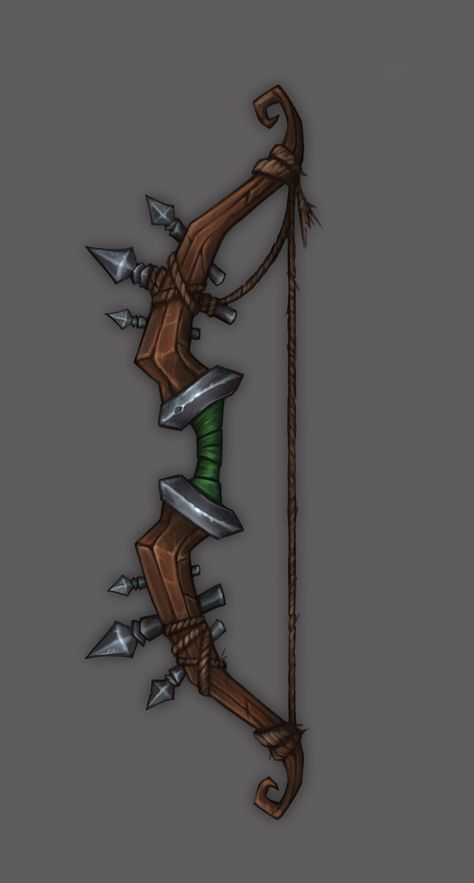 ArtStation - Arran's bow, Evelyn Soa Bow Fantasy, Fantasy Bow, Magic Artifacts, Archer Characters, Dnd Items, Bow Art, Props Concept, Props Art, Game Props