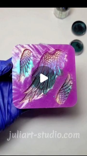 J u l i A r t  S t u d i o on Instagram: "3D Angel Wings Jewelry Set Silicone Mold on my website juliart-studio.com. 
.
#resinmolds #resinpour #angel #resinjewelry #epoxyart #satisfying #handmadegifts #demoldingresin" 3d Angel Wings, Wings Jewelry, Resin Angels, Angel Wings Jewelry, Wing Jewelry, Resin Pour, Her Cut, One Love, Resin Molds