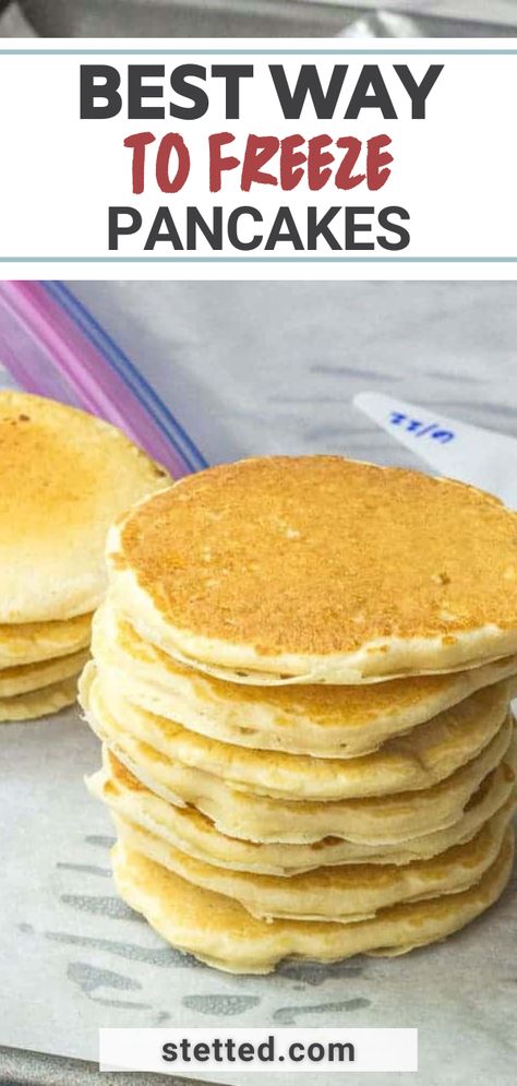 Leftover Pancakes, Healthy Make Ahead Freezer Meals, Make Ahead Breakfast Burritos, Freeze Pancakes, Freezer Meal Recipes, Quick And Healthy Breakfast, Pancake Bites, Sourdough Pancakes, Pancakes From Scratch