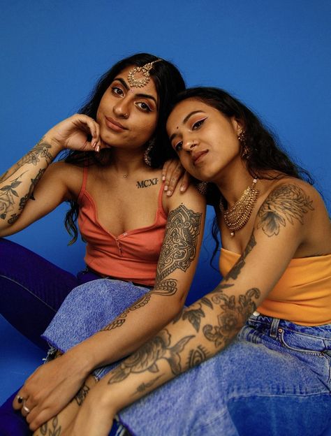 South Asian Women, British Asian, Asian Streetwear, Asian Tattoos, Indian Photoshoot, Badass Tattoos, Asian Design, Asian American, Asian Hair