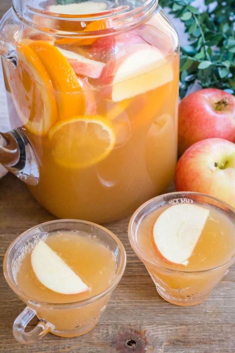 Punch With Ginger Ale, Ginger Ale Punch, Whiskey Punch, Apple Cider Whiskey, Ginger Ale Drinks, Ginger Ale Cocktail, Cider Punch, Apple Cider Bar, Good Lemonade Recipe