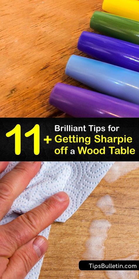 A marker stain on your wood floor or table is devastating. Address the ink stain and remove permanent marker with household items like rubbing alcohol, nail polish remover, or vinegar based DIY stain remover. #remove #Sharpie #wood #table Remove Sharpie, Cleaning Cast Iron Pans, How To Remove Sharpie, Remove Permanent Marker, Diy Stain Remover, Diy Household Cleaners, Natural Cleaning Solutions, Diy Staining, Marker Stain