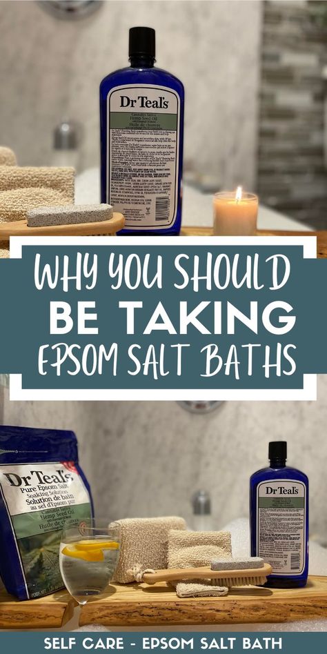 Epsom salt baths are a great way to relax and recharge, as well as detox and soothe tired achy muscles. #AD Discover epsom salt health benefits and how often you can take an epsom salt bath. Can you use epsom salts while pregnant? Do epsoms salts help varicose veins? If you have been thinking about doing an epsom salt cleanse, read this first! #DETOXBATH #HOLISTIC HEALTH #SELFCAREIDEAS #FIBROMYALGIA #CHRONIC PAIN #VARICOSEVEINS Benefits Of Epsom Salt, Epsom Salt Cleanse, Salt Cleanse, Epsom Salt Benefits, Bath Benefits, Epsom Salt Bath, Salt Bath, Medicine Chest, Herbal Apothecary