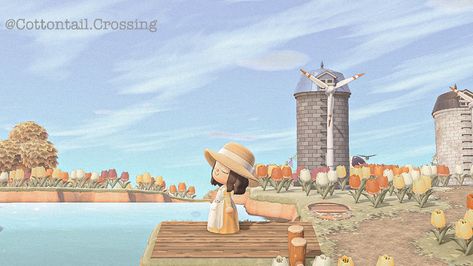 Windmill Painting, Sitting On A Bench, Wake Ideas, Acnh Island Ideas, Room Storage Ideas, Dining Room Storage, My Animal, Island Ideas, Room Storage