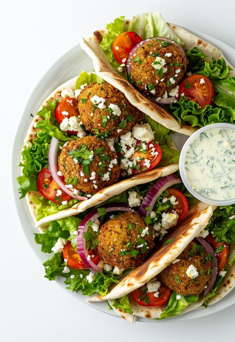 Learn How to Cook Falafel Recipe For Free | Recipes You'll Love, Made Easy! Recipe With Falafel, Mini Falafel Appetizer, Falafel Ideas, Easy Dinner Vegetarian, Falafel Recipes, Falafel Balls, Falafel Bowl, Egyptian Recipes, Homemade Falafel