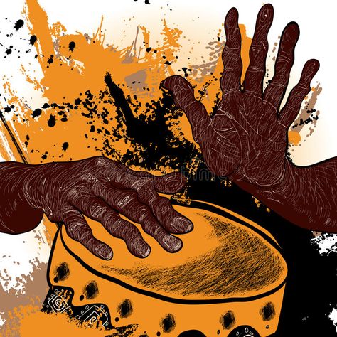 African Drummer, Drummer Art, African Drum, Drums Art, Afrique Art, Afrikaanse Kunst, Japon Illustration, Africa Art, Musical Art