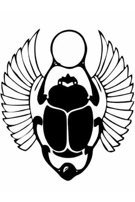 Egyptian Glyphs, Scarab Drawing, Scarab Tattoo, Egyptian Beetle, Egyptian Pattern, Pattern Tattoos, Egyptian Gifts, Egypt Concept Art, Egiptul Antic