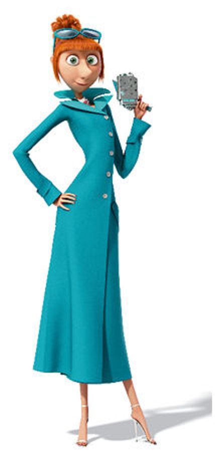 Despicable Me - Lucy Wilde (voiced by Kristen Wiig) is a rookie agent of the Anti-Villain League. Lucy is generally very happy, enthusiastic, cheerful, and perky, shown when she exclaims, "Yay!" after telling Gru she is his new partner. Initially assigned to find Felonius Gru and bring him to the AVL's headquarters, she later on becomes Gru's partner in hunting down the thief of the PX-41 serum. After the mission, she becomes Gru's wife. After 147 dates later. Lucy Despicable Me, Gru And Lucy, Lucy Wilde, Despicable Me 3, Adoptive Mother, Harry Potter Disney, Orphan Girl, Despicable Me 2, Minion Party