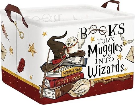 Amazon.com: Clastyle Potter Nursery Decor Baby Basket Magic Wand Hat Book Shelf Basket Broomstick Owl Kid Gift Basket Large Collapsible Clothes Basket Rectangle Toy Chest with Handle : Baby Magic Nursery, Kids Storage Boxes, Feather Wand, Cube Storage Baskets, Owl Toy, Toy Clothes, Owl Kids, Harry Potter Nursery, Harry Potter Baby Shower