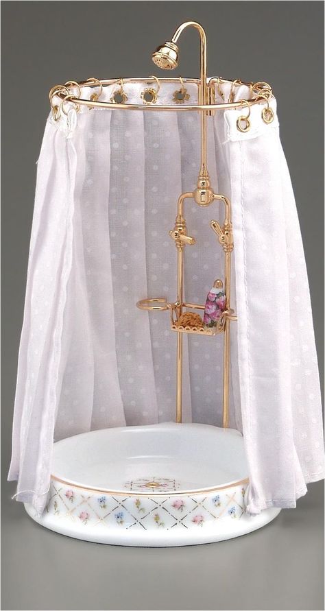 Gold Crosshatch Shower | Mary's Dollhouse Miniatures: Accessoires Barbie, Doll Furniture Diy, Diy Barbie Furniture, Doll House Plans, Mini Doll House, Doll House Crafts, Dollhouse Miniatures Diy, Barbie Doll House, Dolls House Interiors