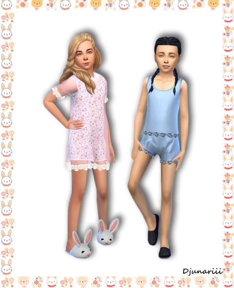 Sims 4 Toddler Clothes, Sims 4 Cc Eyes, Sims Baby, Sims 4 Challenges, Die Sims 4, Childrens Pyjamas, Cc Shopping, Girls Pjs, Sims 4 Cc And Mods