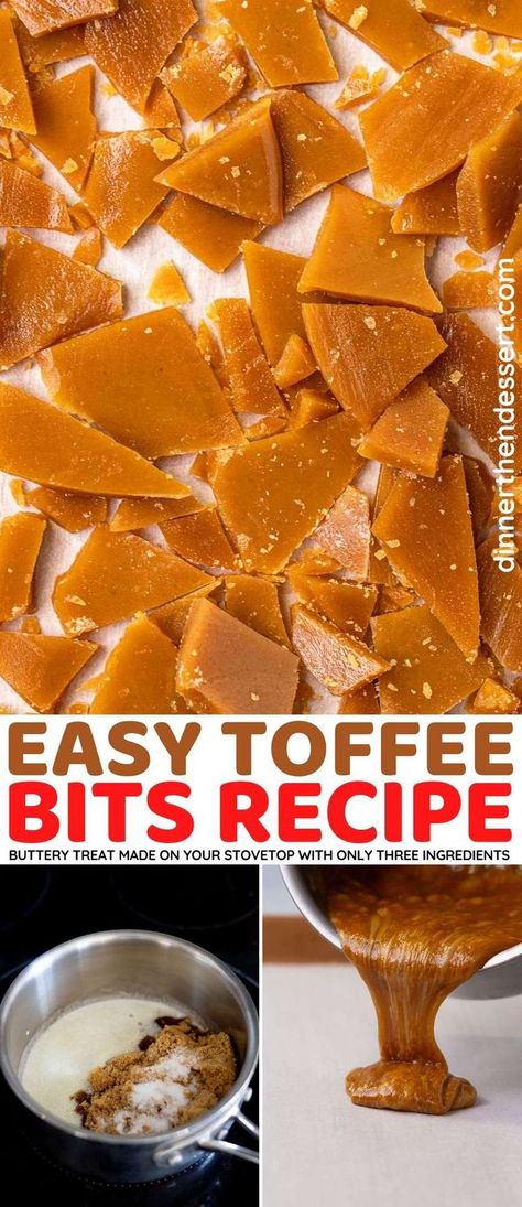 Toffee Bits Recipe, Butter Toffee Recipe, Toffee Bites, English Toffee Recipe, How To Make Toffee, Dessert Mix, Easy Toffee, Salted Toffee, Homemade Toffee