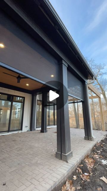 Icon Building Group on Instagram: "More phantom shades!   The weather has been gorgeous here in the Chicagoland area! Who will be enjoying their porch this weekend? 😎  www.icon-group.com www.IBGremodel.com (847) 773-1200  @phantom_screens_midwest  @phantom_screens   #iconbuildinggroup #porch #patio #shades #outdoor #outdoorliving #outdoorlife #homedesign #luxurylifestyle #luxuryhomes #customresidential" Screen Porch Door Ideas, Phantom Screens Covered Patios, Winter Patio Ideas Cold Weather, Screened In Patio Ideas, Modern Screened In Porch, Screened Porch Doors, Screened In Back Porch Ideas, Rehab House, Patio Shades