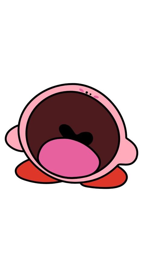 Kirby Screaming, Kirby Mouth Open, Kirby Inhale, Kirby Random, Drawing Kirby, Kirby Painting, Kirby Stickers, Kirby Drawings, Kirby Icons