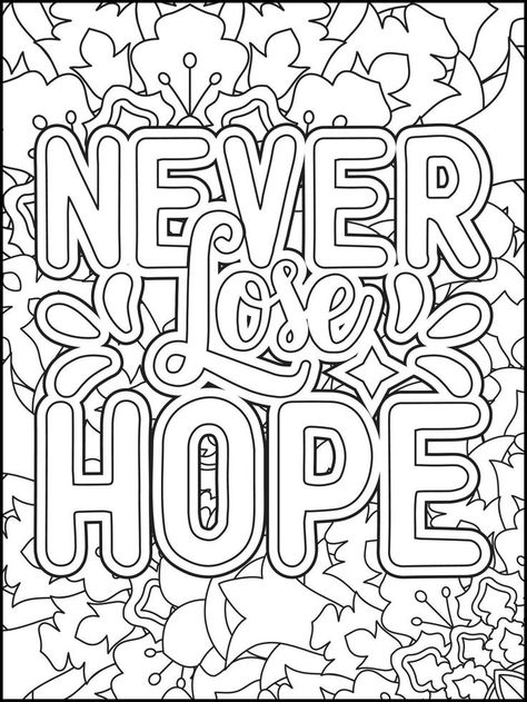 Affirmative Quotes, Aesthetic Colouring Pages Printable, Inspirational Coloring Pages, Quotes Coloring Pages, Inspirational Quotes Coloring, Free Adult Coloring Printables, Chibi Coloring Pages, Family Coloring Pages, Adult Colouring Printables