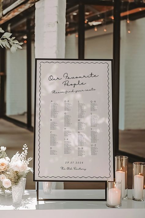 Whimsical Hand Drawn Seating Chart Sign Wavy Wedding Table Plan Wavy Border Seating Sign Wavy Seating Plan Scalloped Edge Wedding Template - Etsy Take A Seat Wedding Sign, Wedding Signage Seating Chart, Whimsical Wedding Signage, Seating Chart Alphabetical Wedding, Wedding Seating Cards Ideas, Seat Plan Wedding, Seating Signs For Wedding, Table Chart Wedding, Diy Seating Chart Wedding