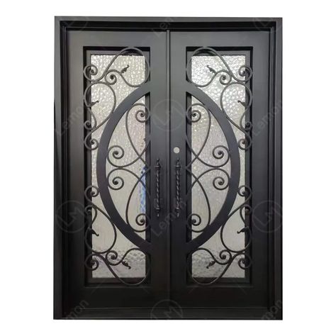 Top Sell Wrought Iron Glass Doors Wrought Iron Entrance Security Steel Door From Foshan Factory - Buy Cheap Price American Metalic Black Main Arched Single Storm Front Entry Wrought Iron Door,European Custom High Quality Metal Steel Secur Front Entrance Cast Nigeria Iron Door Designs,Australian Modern Patio Outside Grill Design Glass Double Wrought Exterior Iron French Doors Product on Alibaba.com Iron Glass Doors, Iron French Doors, Wrought Iron Glass Door, Outside Grill, Wrought Iron Door, Iron Door Design, Wrought Iron Doors, Iron Door, Door Designs