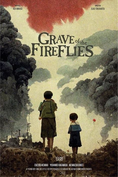 Ghibli Prints, Studio Ghibli Poster, Animated Movie Posters, Grave Of The Fireflies, Posters Design, Film Poster Design, Studio Ghibli Movies, Movie Posters Design, Studio Ghibli Art