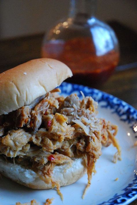 Eastern Nc Bbq, North Carolina Bbq, Nc Bbq, Carolina Bbq, Barbeque Recipes, Barbecue Sauce Recipes, Pork Shoulder Roast, Slow Cooker Recipe, Barbecue Pork