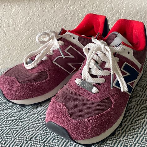 Maroon Red Navy New Balance Sneakers Size Us 7 On Shoe But Fit Me And I’m An 8/8.5 Basically Brand New Wore Once For Maybe 1 Hour Near Perfect Condition Navy New Balance, Balance Sneakers, Maroon Red, New Balance Sneakers, New Balance Shoes, On Shoes, New Balance, Red Blue, Red And Blue